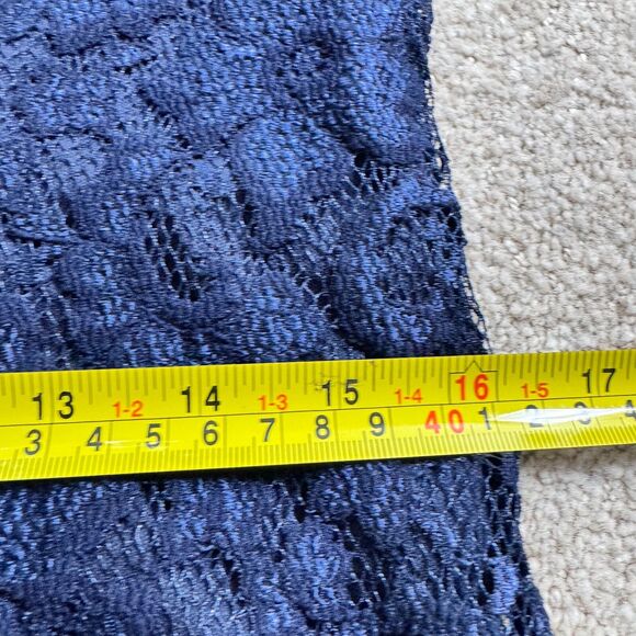 Joseph Ribkoff Women's Navy Blue Double V Neck Sleeveless Lace Midi Dress Sz 10 - Picture 16 of 16